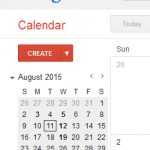 snapshot of calendar