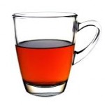 glass cup of black tea, just how I like it