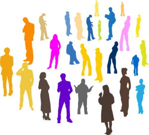 group of outline people